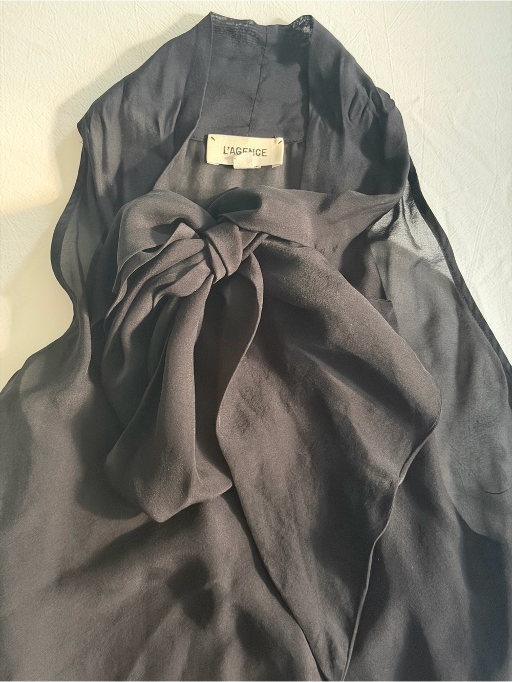 L’AGENCE silk sleeveless blouse